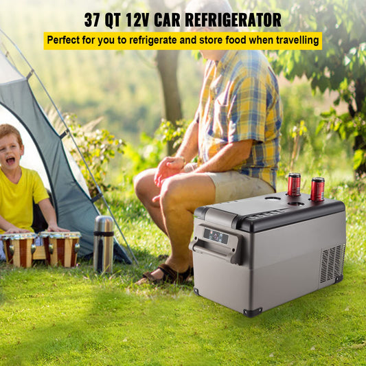 VEVOR Nevera Termoeléctrica Portátil 35 L, Mini Refrigerador de Coche con Pantalla LCD
