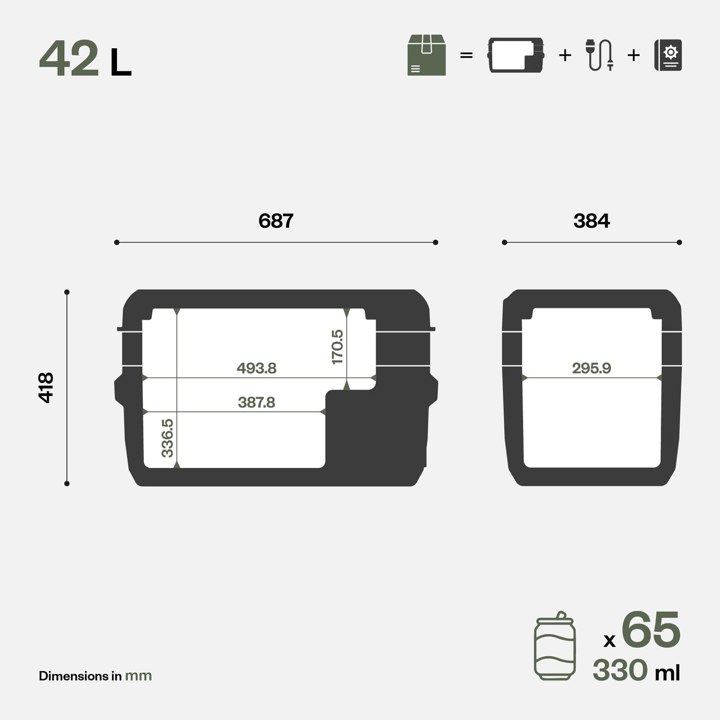 Indel B ITB42 Nevera Congelador Portátil 42 L, Compresor 12/24 V, Para Coche y Caravana