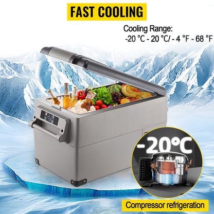 VEVOR Nevera Termoeléctrica Portátil 35 L, Mini Refrigerador de Coche con Pantalla LCD