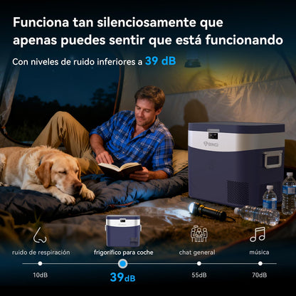 BINGI Nevera Portátil Eléctrica 22 L, Compresor 12/24 V, Refrigerador y Congelador