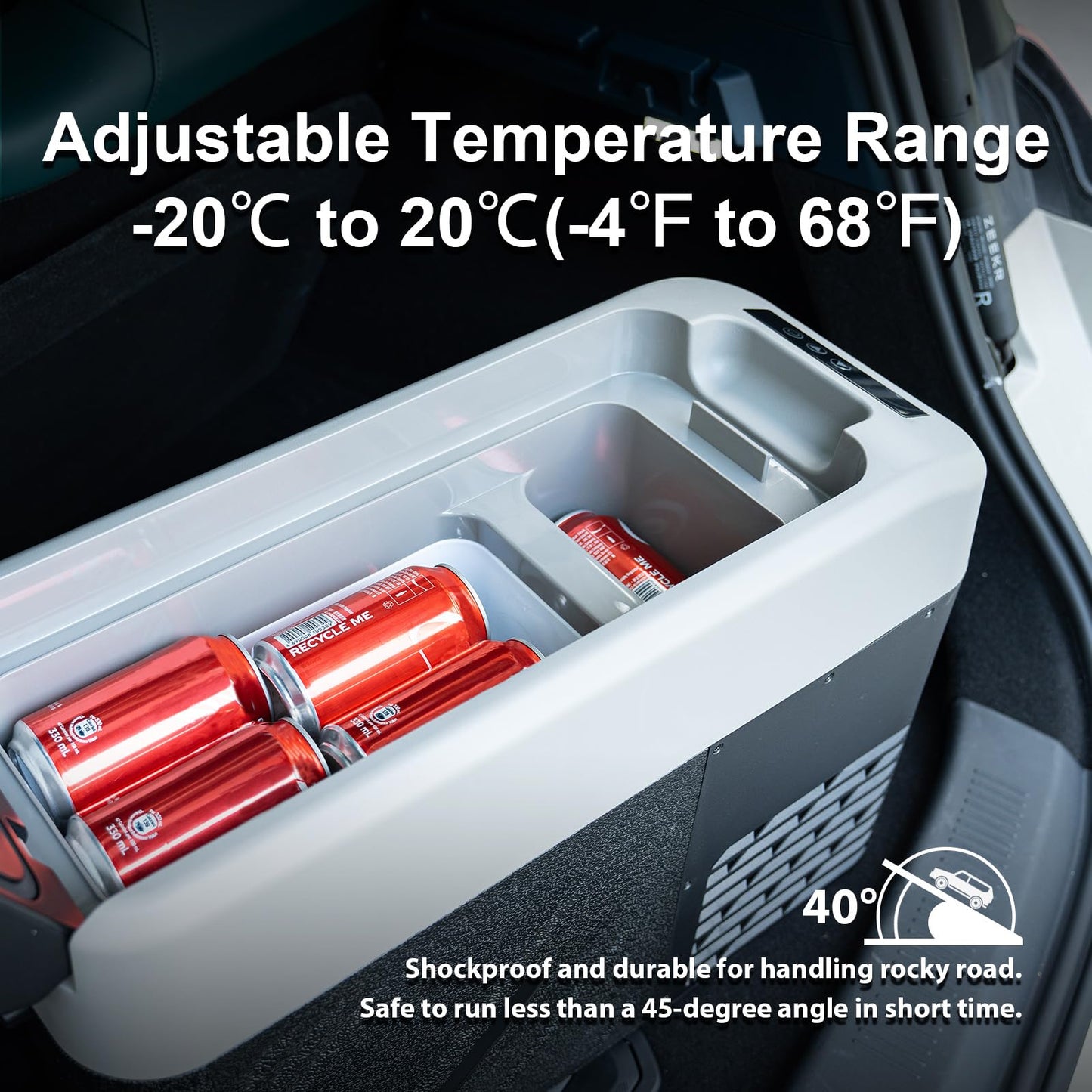 Alpicool KCF15 Nevera Portátil Eléctrica 15 L, 12/24 V y 220 V, Para Coche y Camping