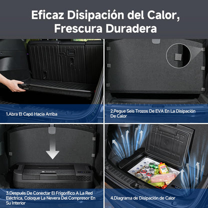 AAOBOSI Nevera Compresor 35 L para Tesla Model Y, App Control, -20°C, Antivibración