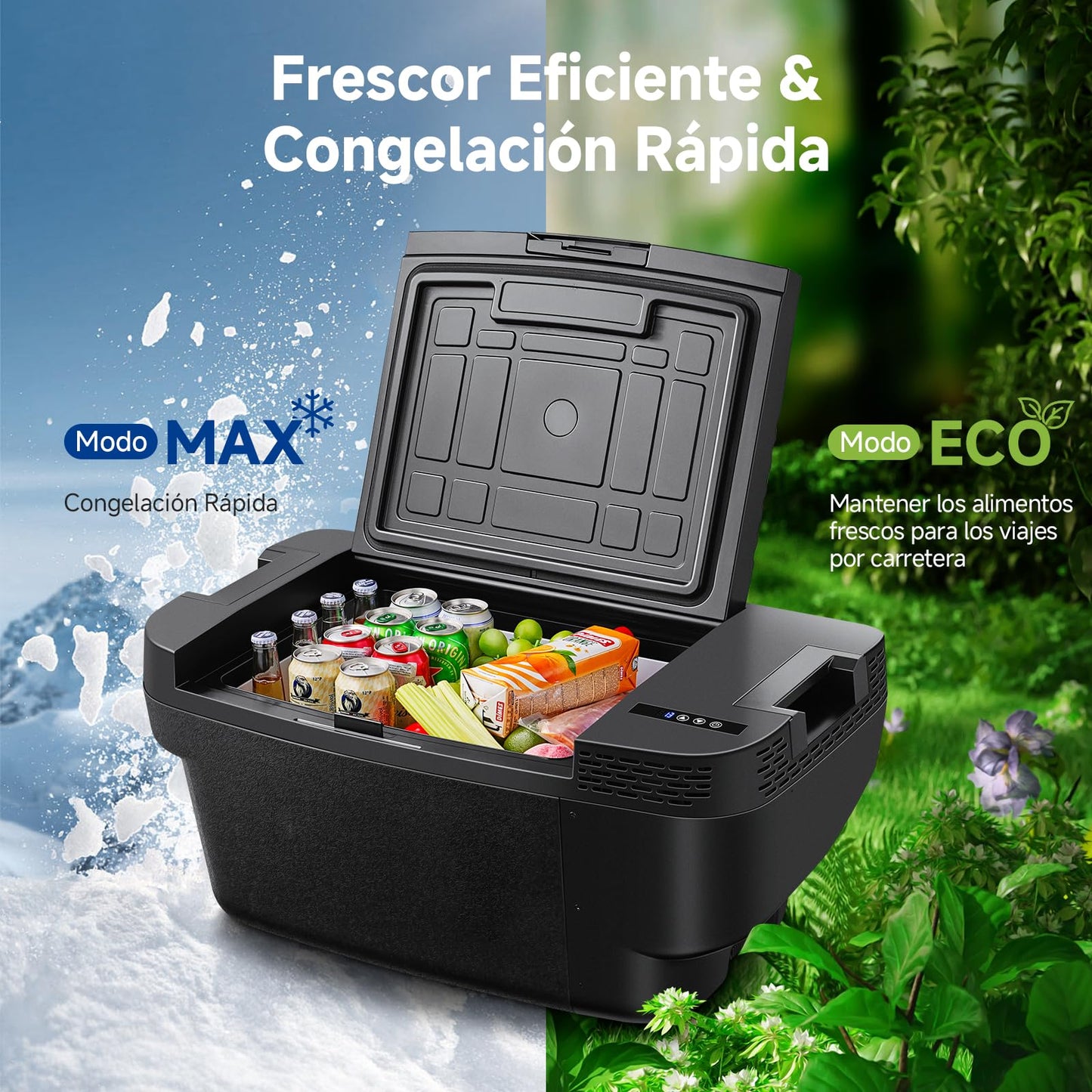 AAOBOSI Nevera Compresor 35 L para Tesla Model Y, App Control, -20°C, Antivibración