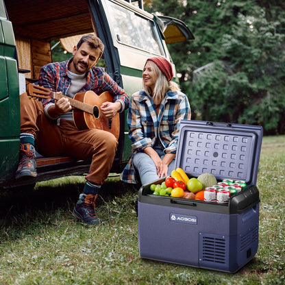AAOBOSI Nevera Portátil IPX4 25 L, Compresor 12 V, -20°C a 20°C, Para Coche y Camping
